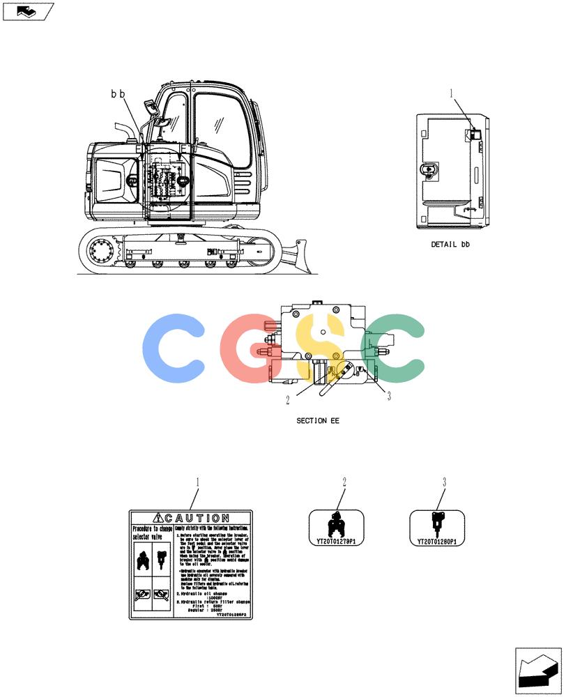 纽荷兰零件查询(E80BMSR) - COMPACT CRAWLER EXCAVATOR ASN LF06-04501 (NBTA18037) (06-002[00]) - NAME PLATE INSTALLATION (NIBBLER & BREAKER) New Holland Constructuion