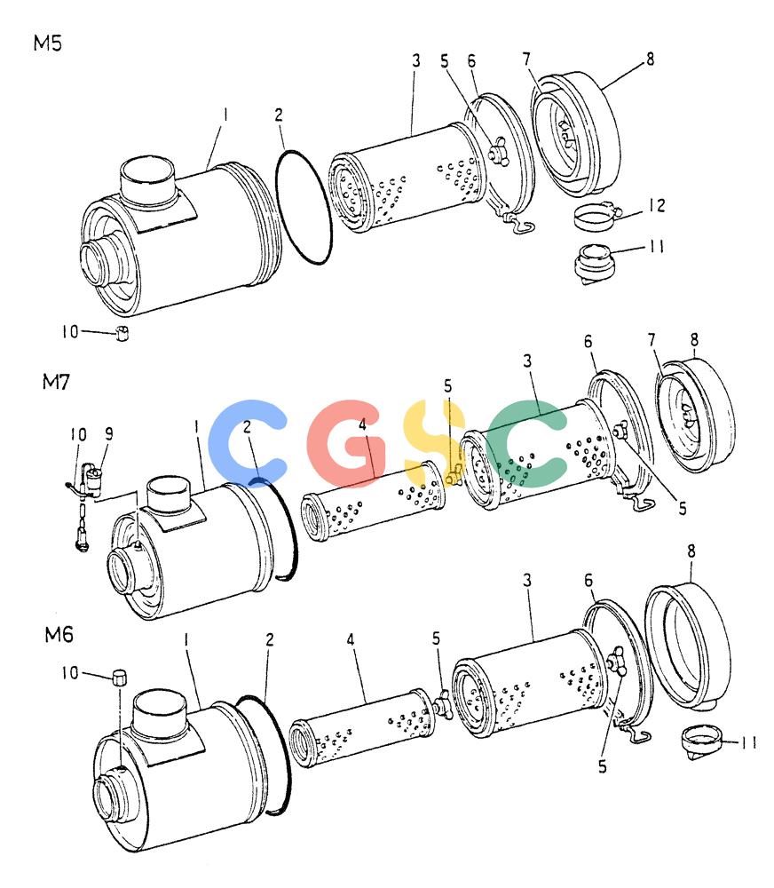 神钢零件查询(8DC9-T) - MITSUBISHI DIESEL ENGINE - K914 & K975 (1/79-12/06) (06-004) - AIR CLEANER (INNER PARTS) Kobelco