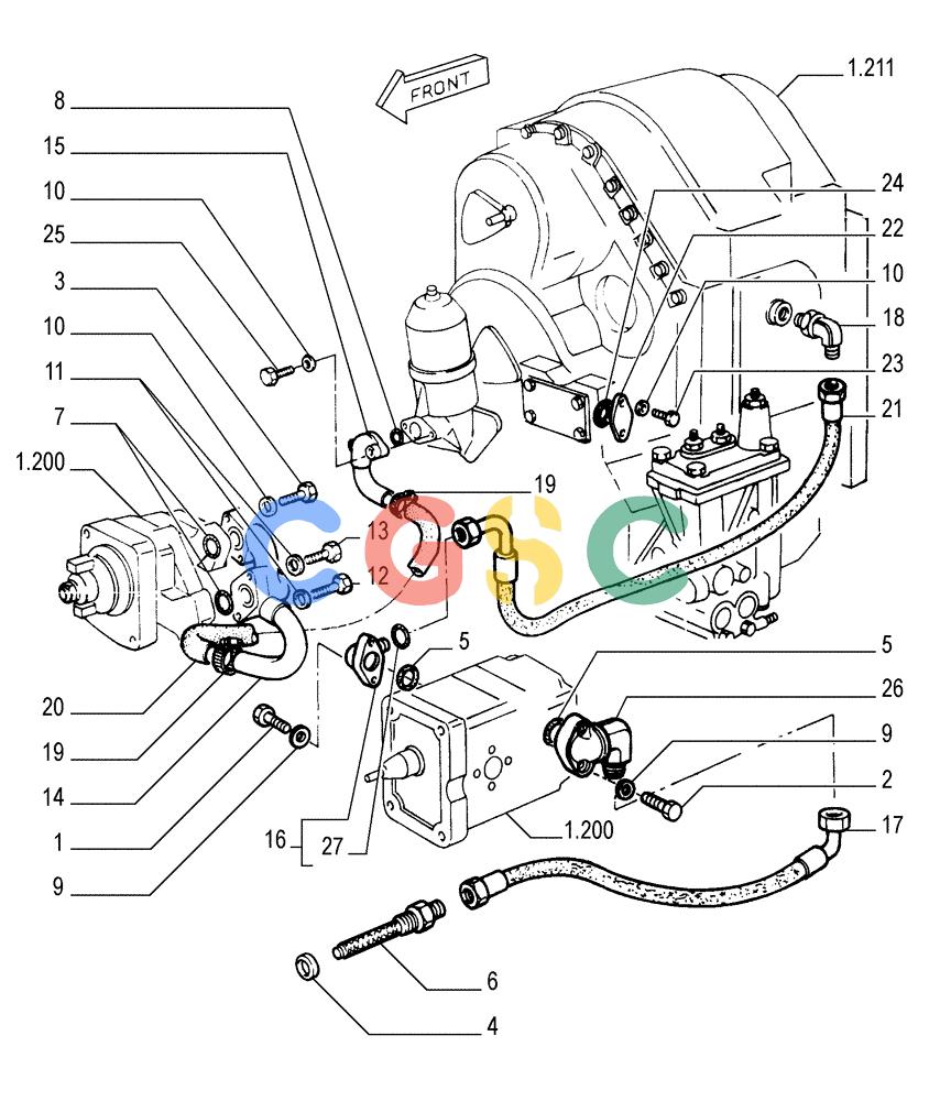 纽荷兰零件查询(FD175) - CRAWLER DOZER (N.A. VERSION)(S/N 061640 & AFTER) (1/93-) (1.220[01]) - TRANSMISSION LUBRICATION SYSTEM New Holland Constructuion