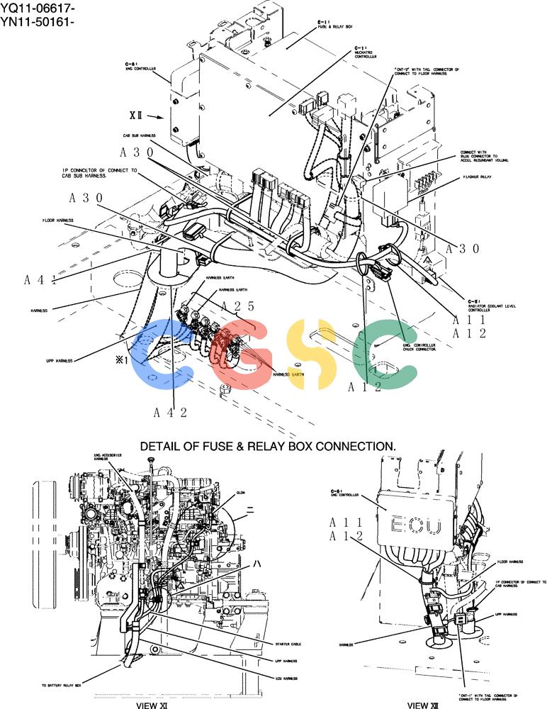 神钢零件查询(200-8) - EXCAVATOR S/N YN11-45001 - (1/06-12/09) (310-01A-4) - HARNESS ASSY, UPP Kobelco