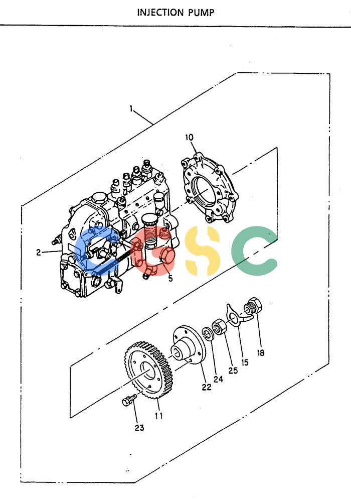 神钢零件查询(MD140C) - EXCAVATOR BTW YPU0301 - YPU0500 (1/80-12/06) (17-017) - INJECTION PUMP Kobelco
