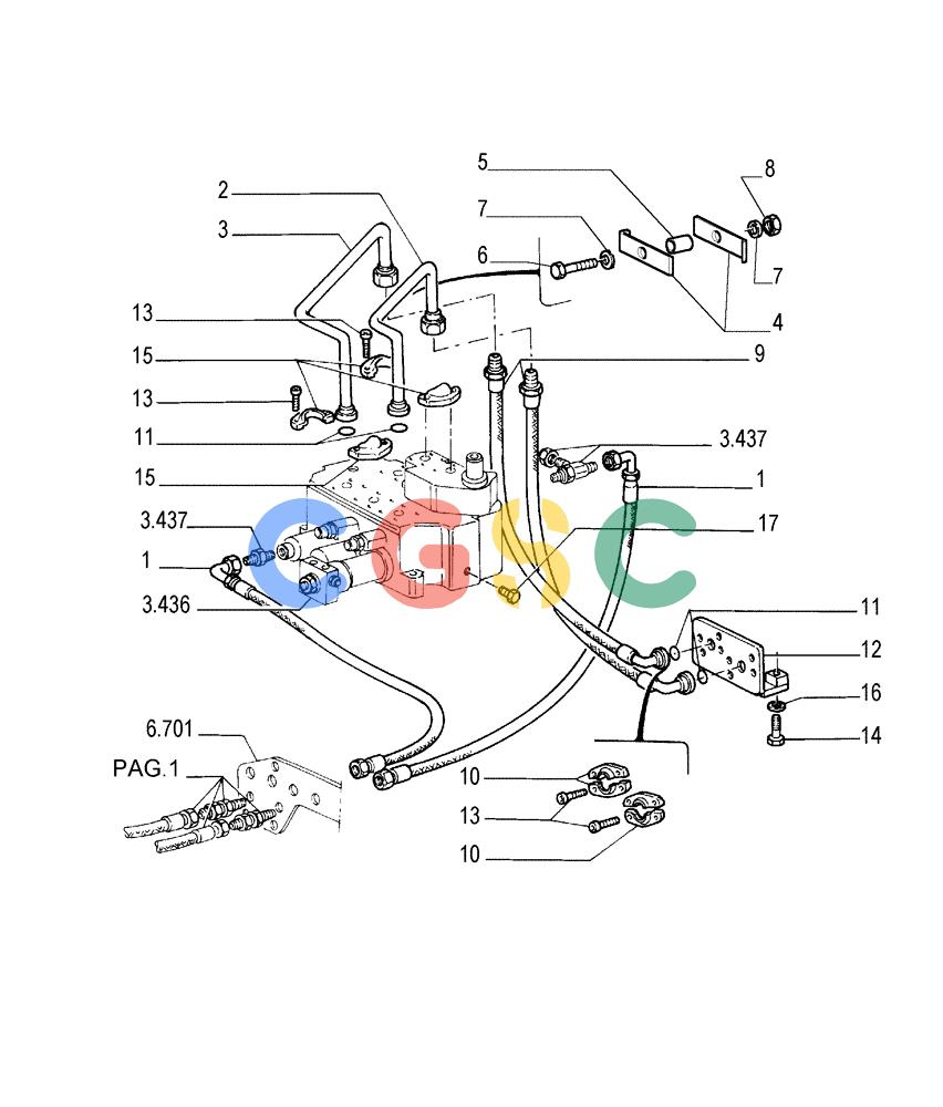 纽荷兰零件查询(FL175) - CRAWLER LOADER (N.A. VERSION) (6/92-) (9.438[02]) - ADDITIONAL HYDRAULIC FUNCTION - (REAR) - OPTIONAL CODE 76035528 New Holland Constructuion
