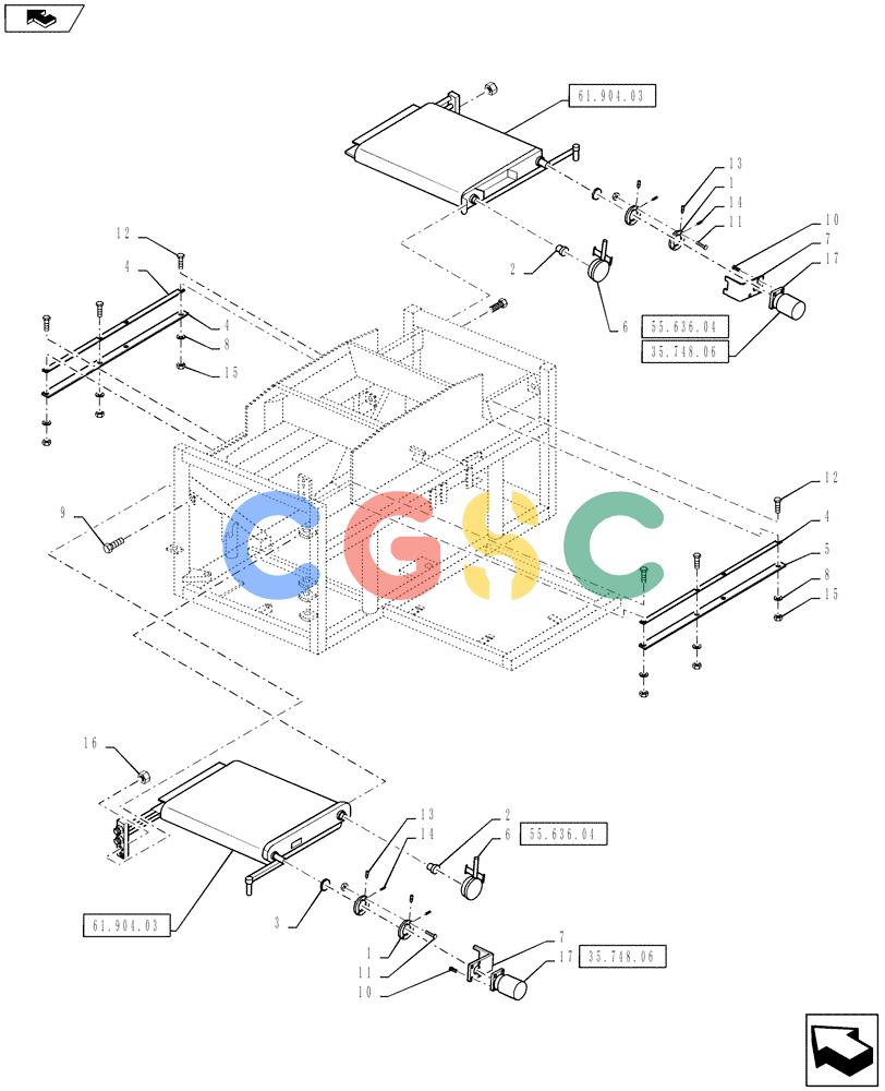 凯斯零件查询(810) - FLEX-AIR APPLICATOR - 2012 (2/12-) (61.904.02) - METERING CONVEYOR BELT GROUP Case Agriculture