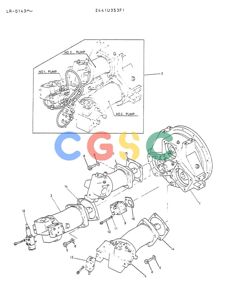 神钢零件查询(K914) - EXCAVATOR ASN LR-0143 (1/79-12/03) (07-004) - PUMP ASSY Kobelco