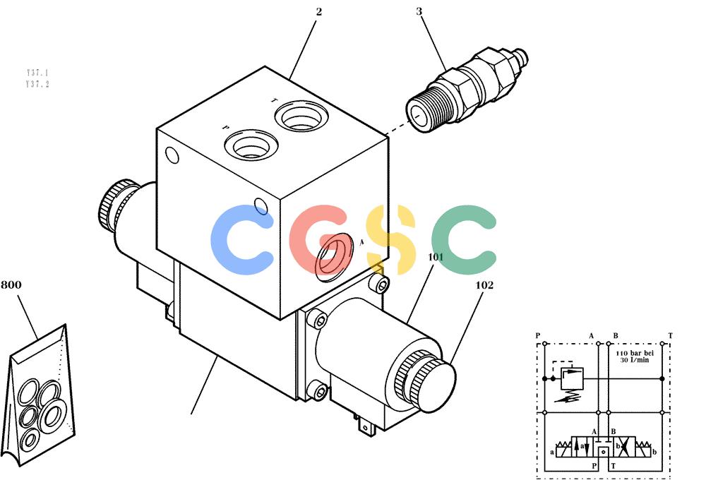 纽荷兰零件查询(EC160) - CRAWLER EXCAVATOR (4/99-) (23.232[003]) - SOLENOID VALVE (OPTION) (S/N 716001-UP) New Holland Constructuion