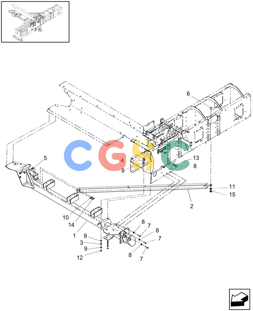 凯斯零件查询(SB551) - SMALL SQUARE BALER (9/08-12/15) (44.100.01) - AXLE Case Agriculture