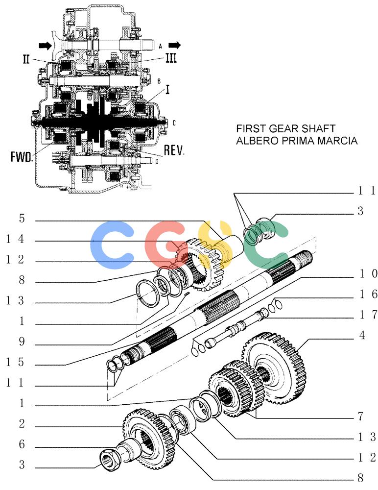 纽荷兰零件查询(FD145) - CRAWLER DOZER (N.A. VERSION) (10/98-) (1.211[17]) - TRANSMISSION - COMPONENTS New Holland Constructuion