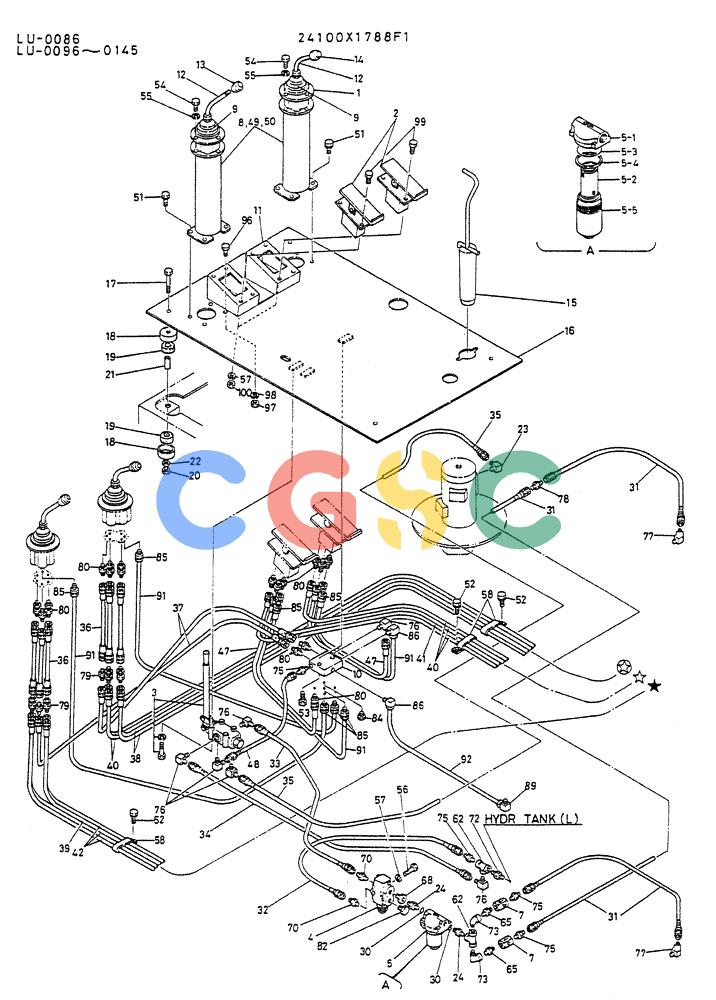 神钢零件查询(K935) - EXCAVATOR SUPPLEMENT ASN LU00154 (1/76-12/03) (03-007[01]) - CONTROL ASSY (ISO TYPE) Kobelco