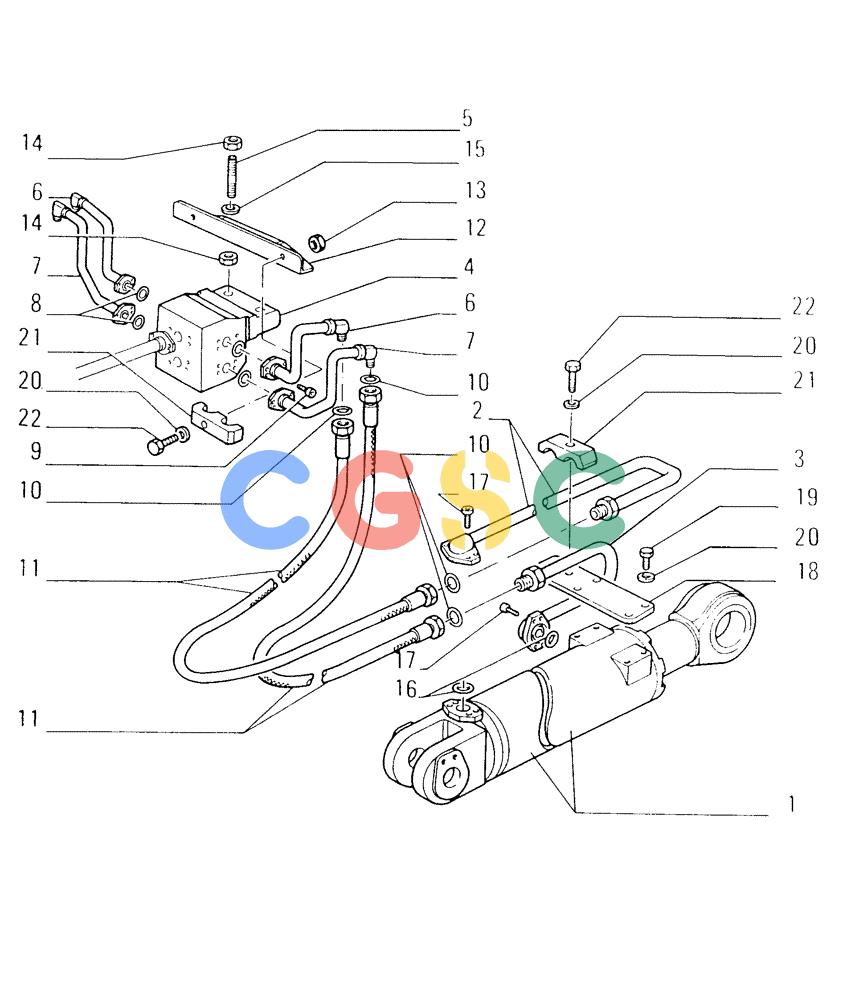 纽荷兰零件查询(FD175) - CRAWLER DOZER (N.A. VERSION)(S/N 061640 & AFTER) (1/93-) (9.522[04]) - RIPPER (PD) - LIFT CYLINDERS PIPING - OPTIONAL CODE 76029164 New Holland Constructuion