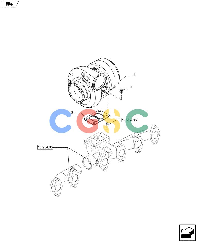 神钢零件查询(F4HFE613T A004) - ENGINE 504384900 - 84232924 (3/11-) (10.250.02) - TURBOCHARGER (84349668) Kobelco