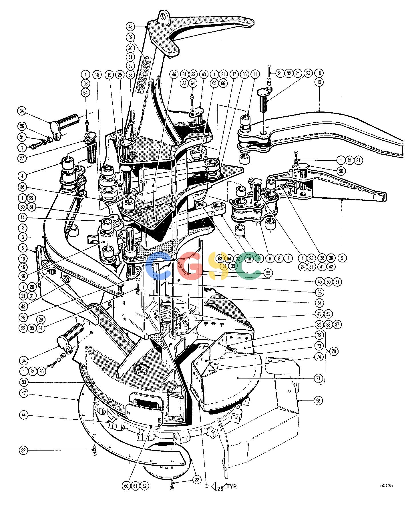 约翰迪尔零件查询TC720 - ATTACHMENTS FELLING HEAD 20`` ( 63459 - ) 4534-041/10 [4534-041/10]EPC John Deere online
