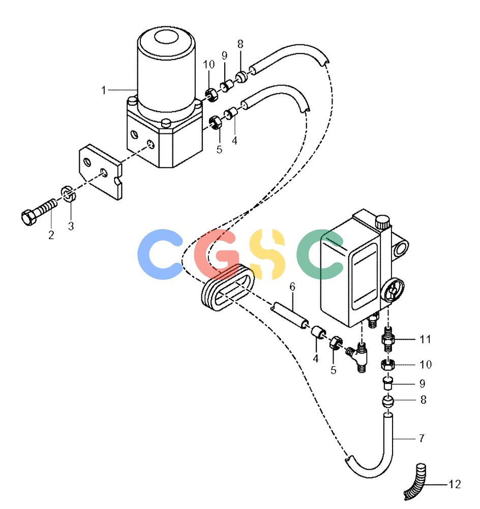 纽荷兰零件查询(AD300) - ARTICULATED DUMP TRUCK (1/01-) (5.601/3[05A]) - HOODS - HYDRAULIC DUMPING - ELECTRICAL PUMP - OPTION New Holland Constructuion