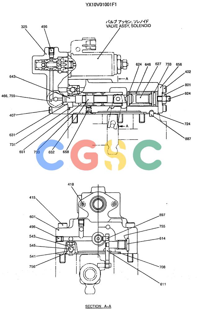 神钢零件查询(ED150) - BLADE RUNNER EXCAVATOR/DOZER ASN YH02-01384 (4/02-12/03) (04-010) - REGULATOR ASSY Kobelco