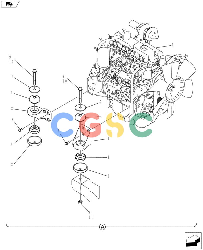 神钢零件查询(ED150-2) - BLADE RUNNER EXCAVATOR/DOZER ASN LH01-01001 (1/09-12/12) (01-005[02]) - ENGINE INSTALLATION Kobelco