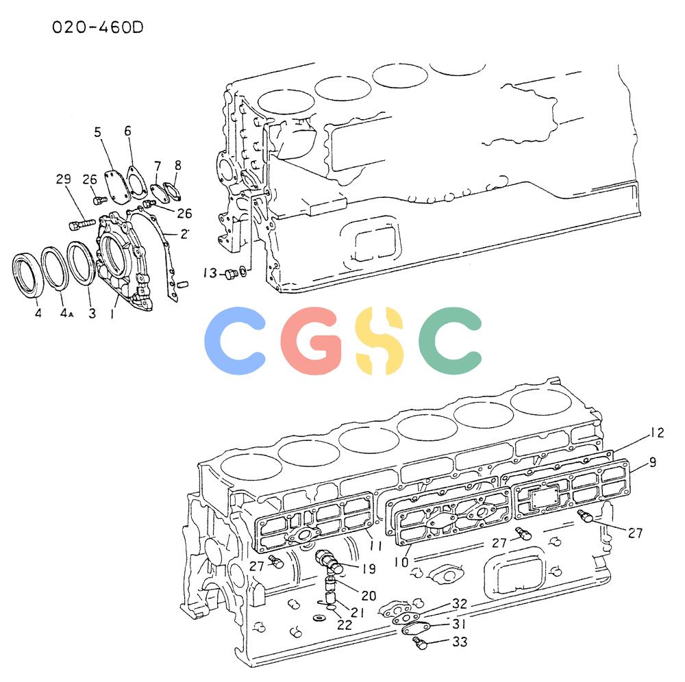 神钢零件查询(6D22CT) - MITSUBISHI DIESEL ENGINE - K909A, K910, K912 & K935 (1/76-12/06) (01-021) - ENGINE ATTACHING PART Kobelco
