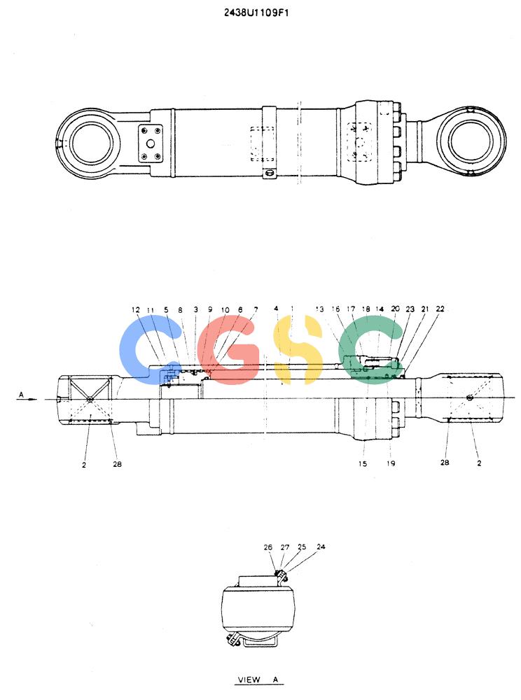 神钢零件查询(MD200C) - EXCAVATOR BTW YQU0701 - YQU2000 (1/80-12/06) (15-004) - CYLINDER ASSY (BUCKET) Kobelco