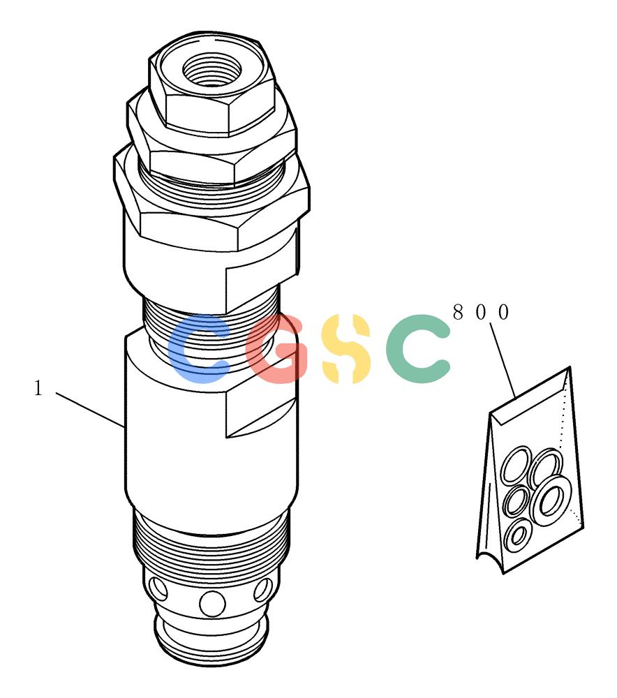 纽荷兰零件查询(EC215) - CRAWLER EXCAVATOR (11/99-) (23.032[001]) - PRESS.REL.VALVE (S/N 721501-721655) New Holland Constructuion