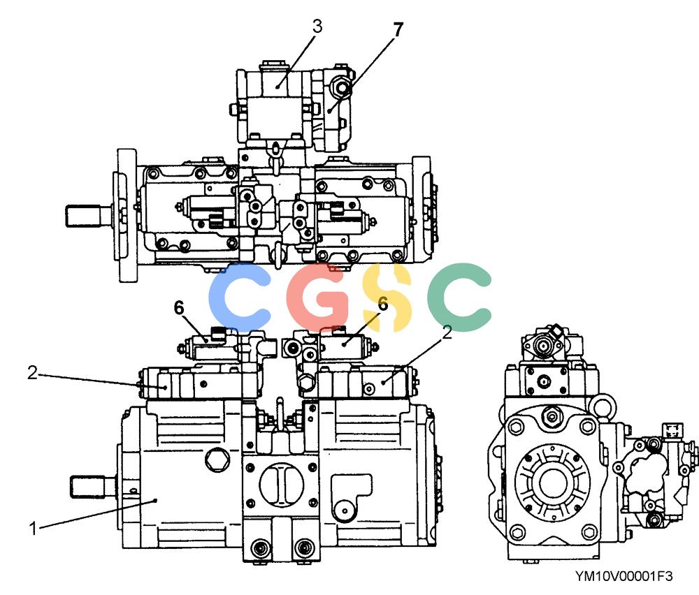 纽荷兰零件查询(EH160) - CRAWLER EXCAVATOR (9/03-) (08 -52[00]) - HYDRAULIC PUMP New Holland Constructuion