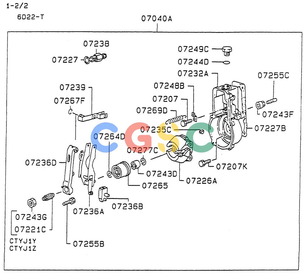 神钢零件查询(6D22-TC) - MITSUBISHI DIESL ENGINE - SK EXCAVATORS (1/06-12/06) (03-004[02]) - GOVERNOR Kobelco