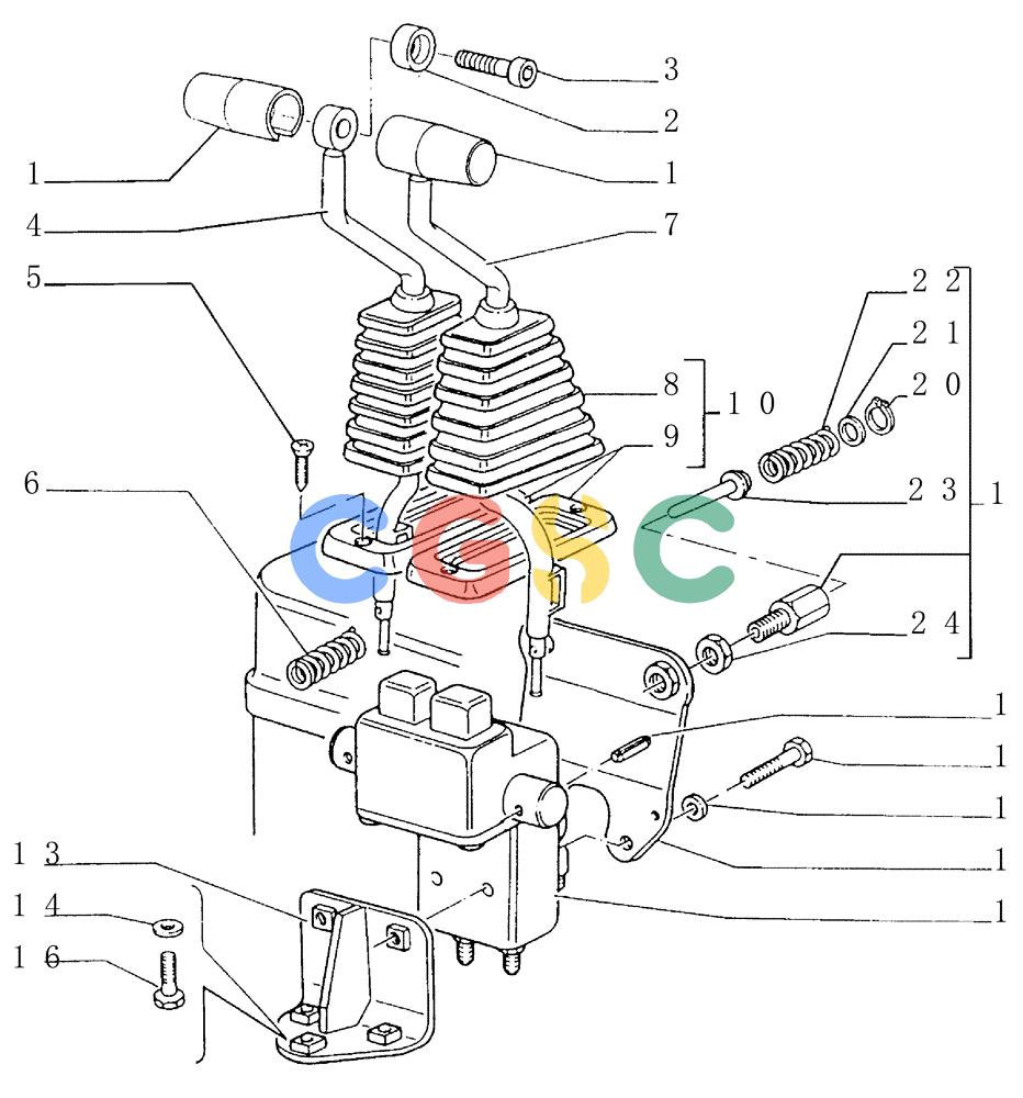 纽荷兰零件查询(FD145) - CRAWLER DOZER (N.A. VERSION) (10/98-) (2.304[03]) - BRAKE CONTROLS - STEERING CLUTCH New Holland Constructuion