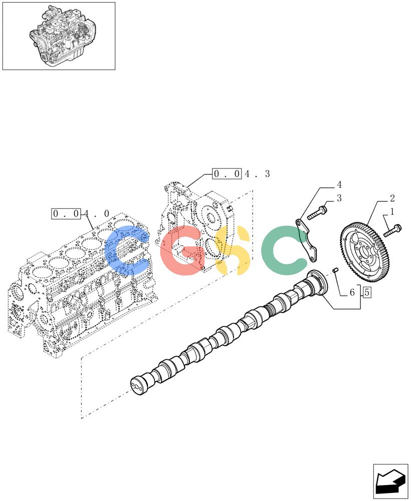神钢零件查询(F4GE9684C J600) - ENGINE 504124795 - 920019900 (1/13-) (0.12.0[01]) - CAMSHAFT - TIMING CONTROL (504125012) Kobelco