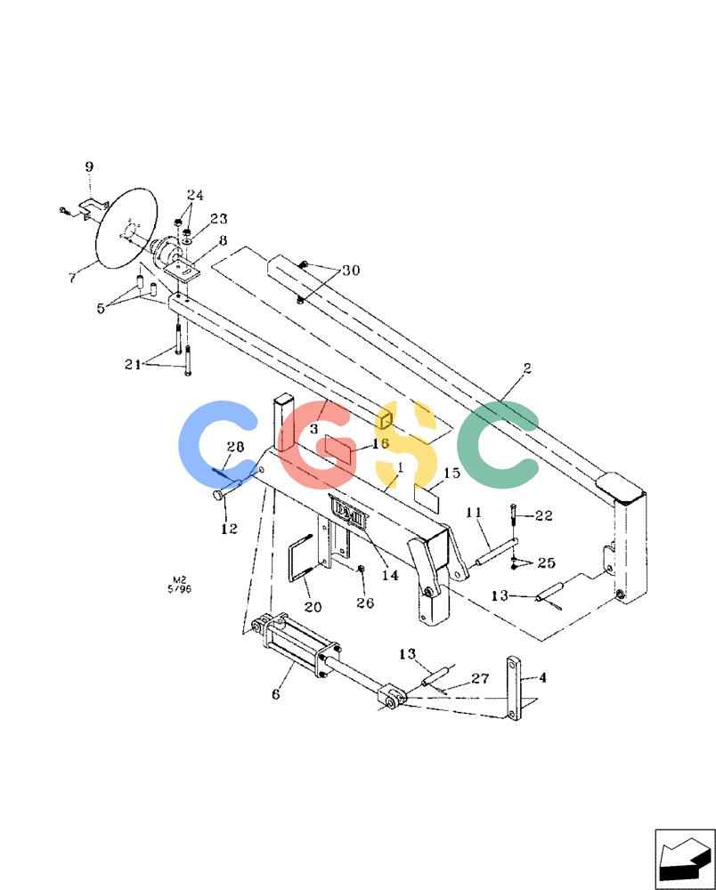 凯斯零件查询(ROW MARKERS) - FOR TOOLBAR APPLICATIONS - DMI (1/94-12/06) (75.200.20) - ROW MARKER 8-30" Case Agriculture