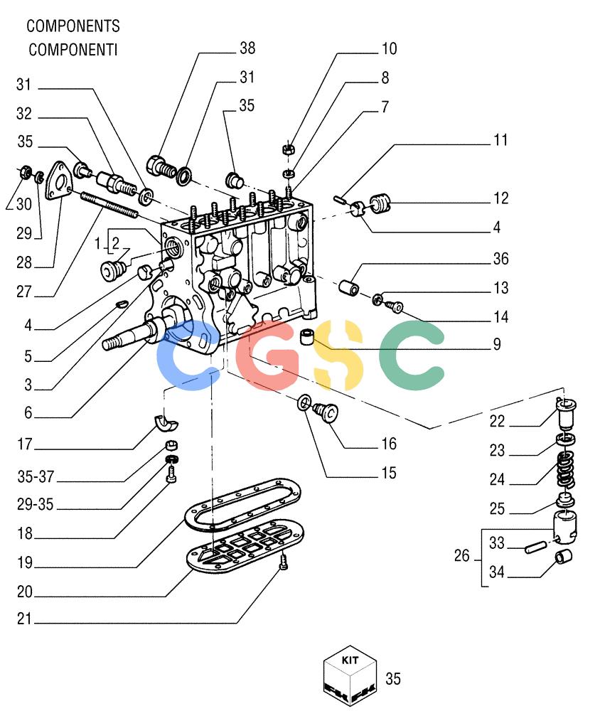 纽荷兰零件查询(FD255) - CRAWLER DOZER (N.A. VERSION) (7/95-) (0.140[07]) - INJECTION EQUIPMENT - INJECTION PUMP New Holland Constructuion