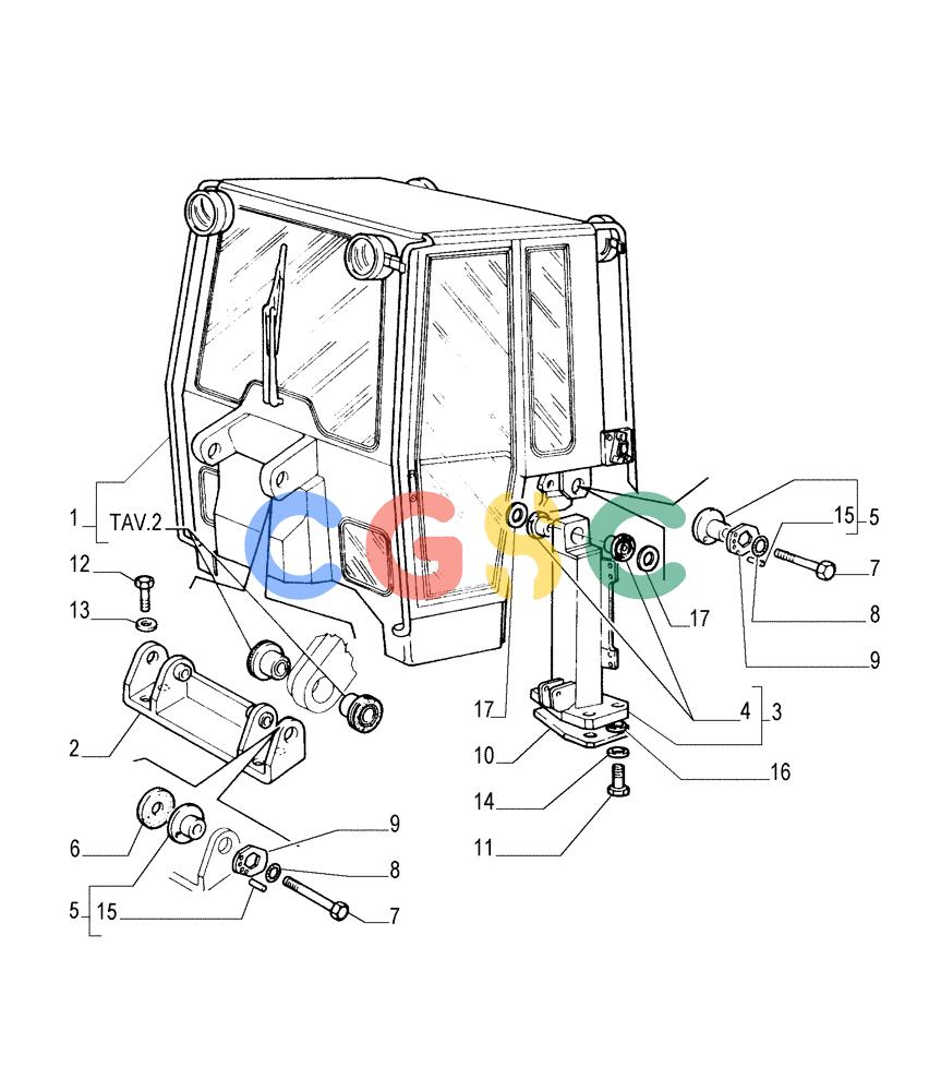 纽荷兰零件查询(FL145) - CRAWLER LOADER (N.A. VERSION) (11/98-) (5.652[01]) - ROPS CAB New Holland Constructuion