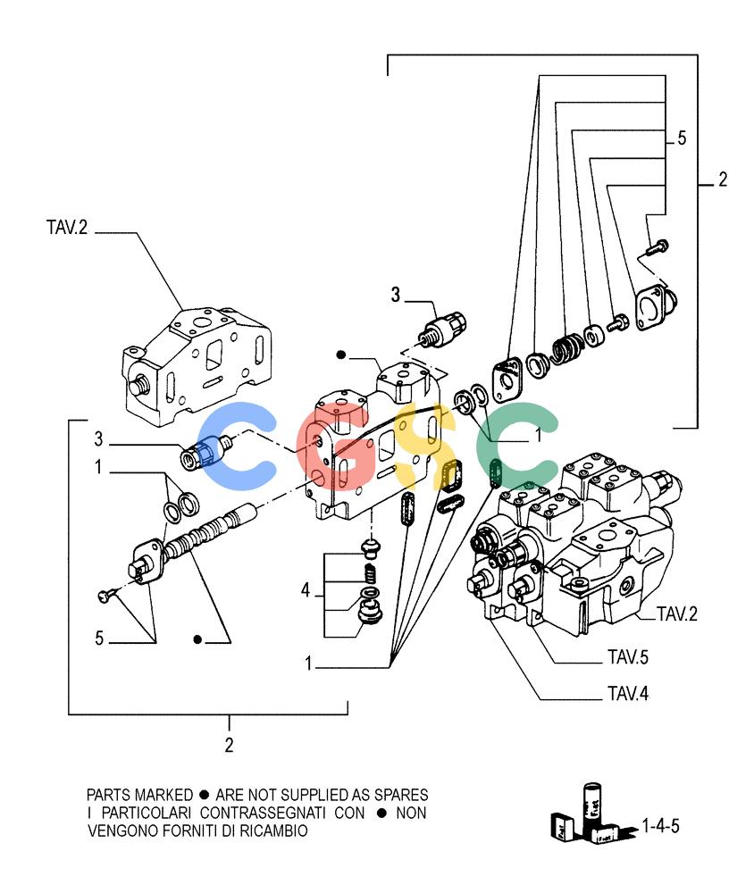 纽荷兰零件查询(FL145) - CRAWLER LOADER (N.A. VERSION) (11/98-) (3.436[03]) - 3 SPOOL VALVE - COMPONENTS New Holland Constructuion