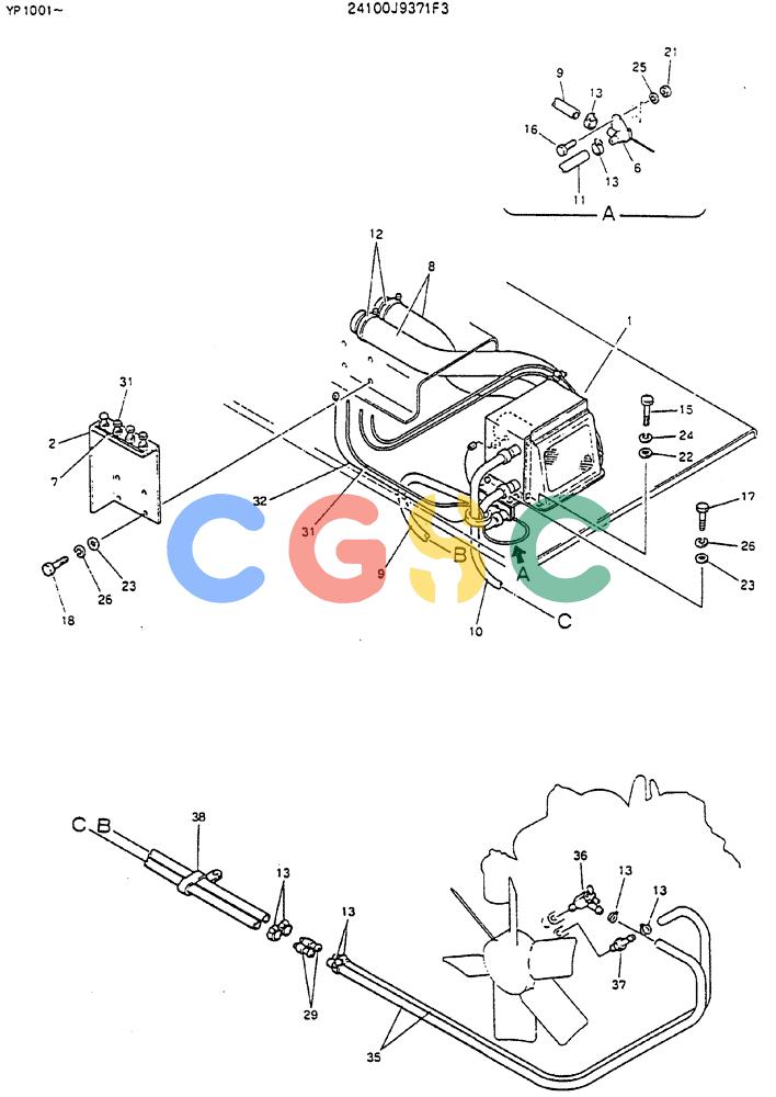 神钢零件查询(MD140BLC) - EXCAVATOR BTW YP1001 - YP1281 (1/80-12/06) (05-011) - HEATER & DEFROSTER Kobelco