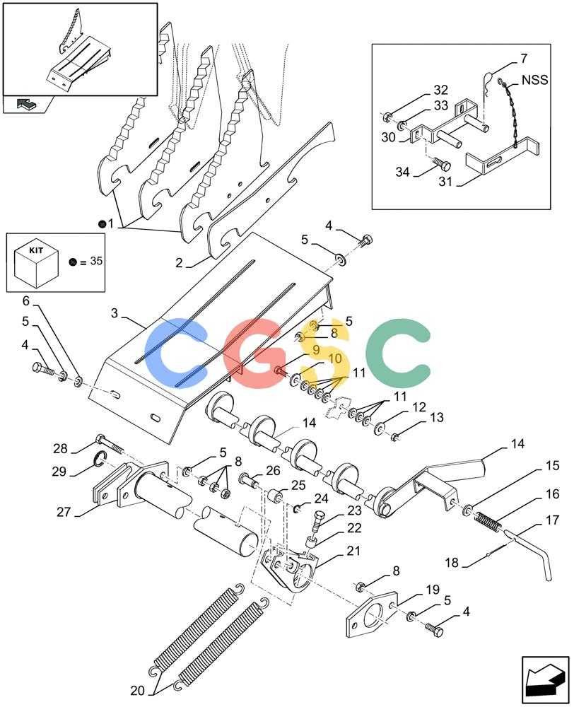 凯斯零件查询(LBX332P) - BIG RECTANGULAR BALER ''PACKER CUTTER'' (3/03-12/08) (13.17[01]) - KNIVES Case Agriculture
