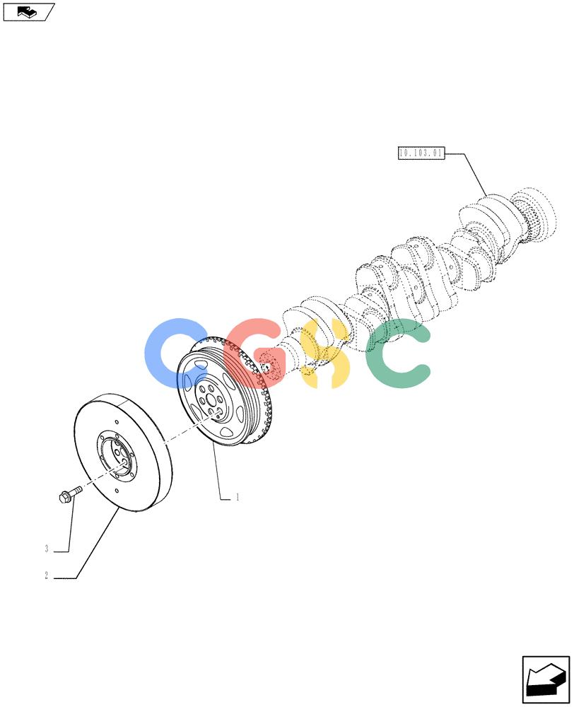 神钢零件查询(F4HFE613S A002) - ENGINE 504375985 - YN02P00080P1 (9/10-) (10.103.04) - PULLEY - CRANKSHAFT (2854088) Kobelco