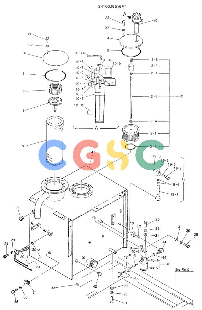 神钢零件查询(K907LC) - MARK II EXCAVATOR BTW YQU0001 - YQU0400 (1/87-12/03) (01-004) - TANK ASSY, HYDR Kobelco