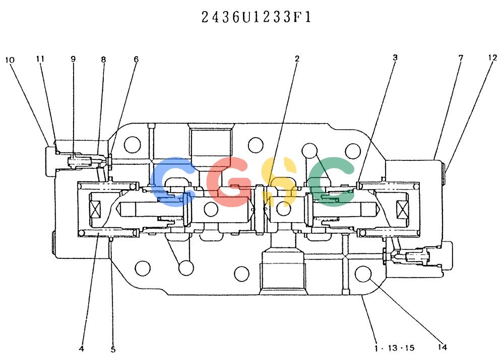 神钢零件查询(K909LC) - MARK II EXCAVATOR BTW LL1207 - LL1487 (1/87-12/03) (11-010) - VALVE ASSY, SOLENOID Kobelco