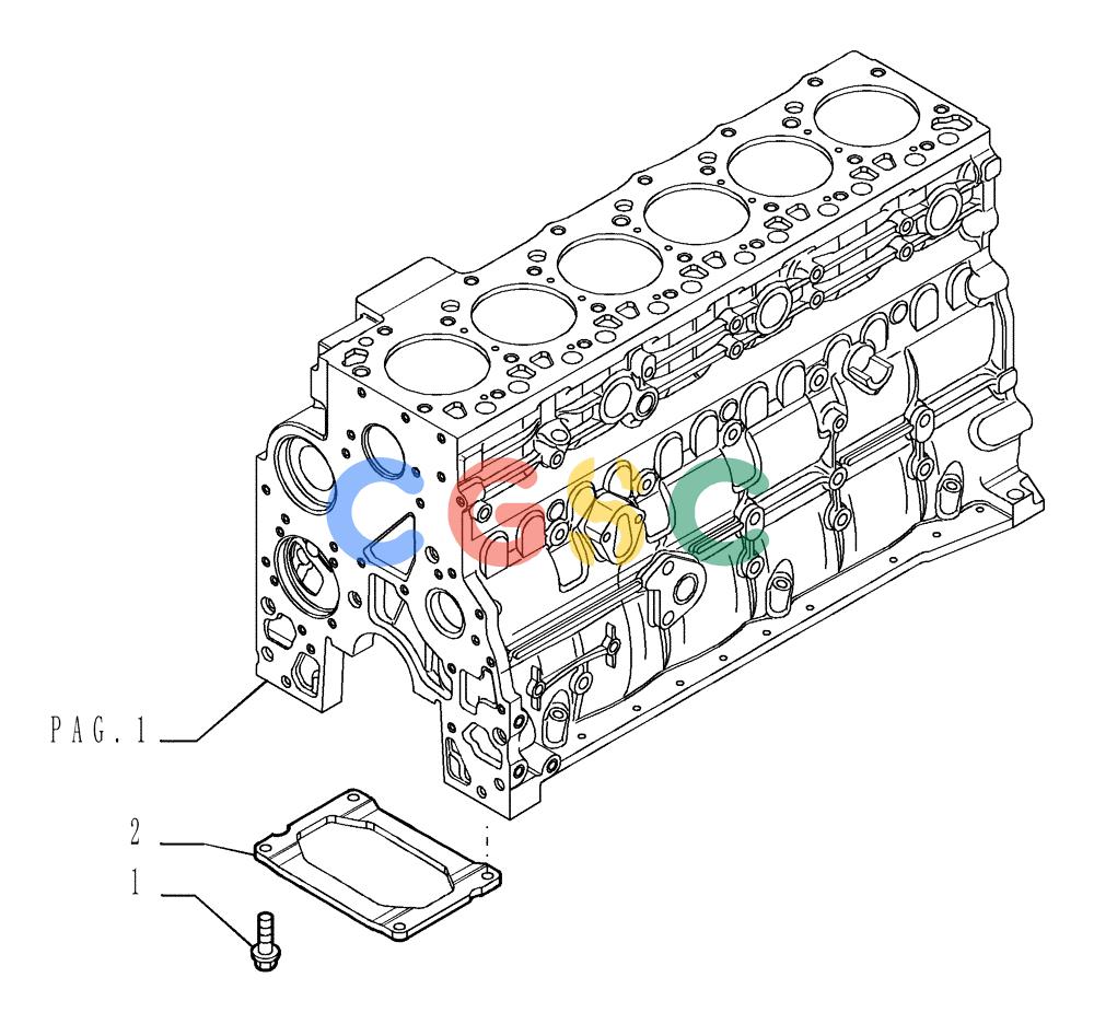 纽荷兰零件查询(E215B) - CRAWLER EXCAVATOR - TIER 3 (ROPS CAB) ASN NBDA21800 (6/13-) (08-002[03]) - CRANKCASE New Holland Constructuion
