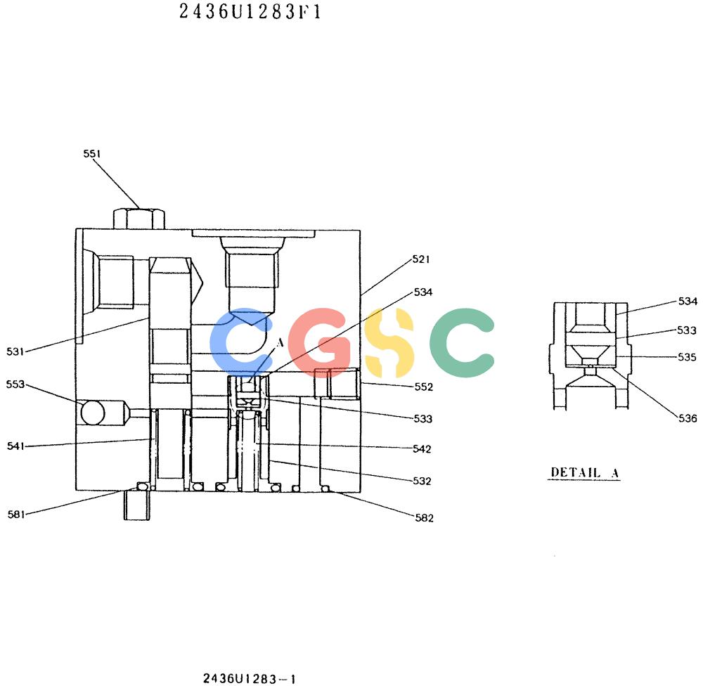 神钢零件查询(K907LC) - MARK II EXCAVATOR BTW YQ0101 - YQ0564 (1/87-12/03) (11-015) - VALVE ASSY, REDUCTION Kobelco