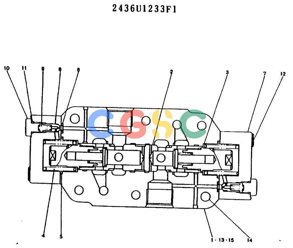 神钢零件查询(MD200BLC) - EXCAVATOR ASN YQ0565 (1/80-12/06) (11-009) - VALVE ASSY, BRAKE Kobelco