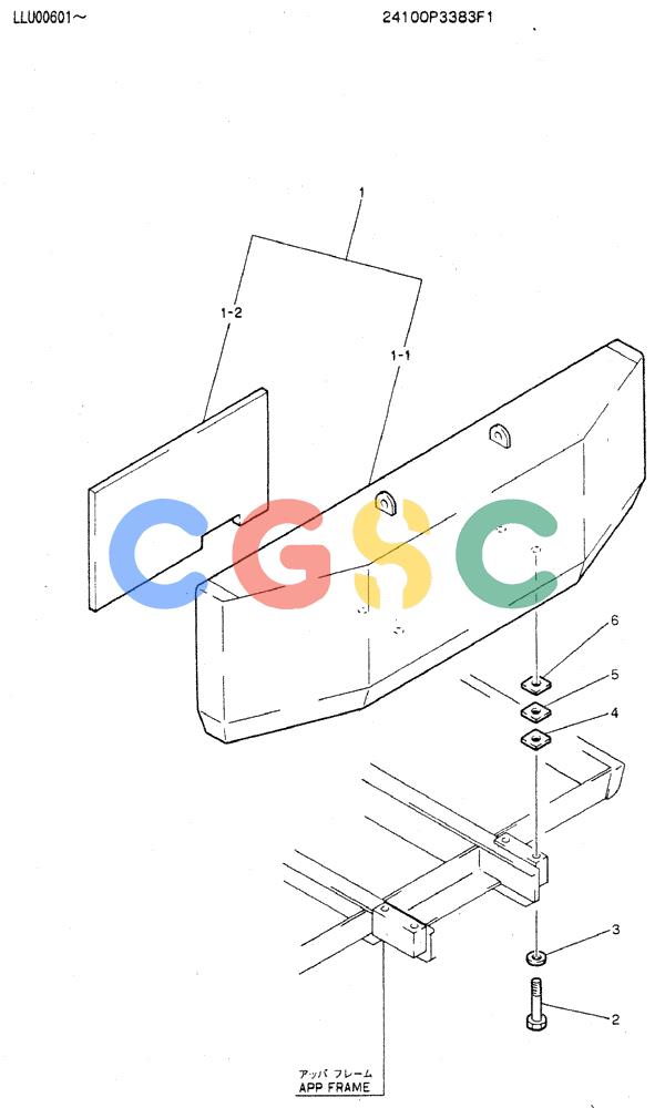 神钢零件查询(MD240C) - EXCAVATOR ASN LLU00601 (1/80-12/06) (01-002) - COUNTER-WEIGHT ASSY Kobelco