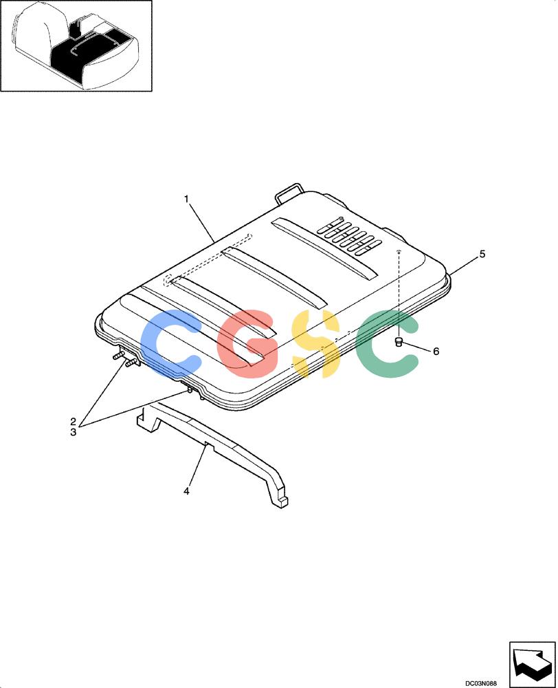 纽荷兰零件查询(EH160) - CRAWLER EXCAVATOR (9/03-) (09 -08[00]) - COVER ASSEMBLY New Holland Constructuion