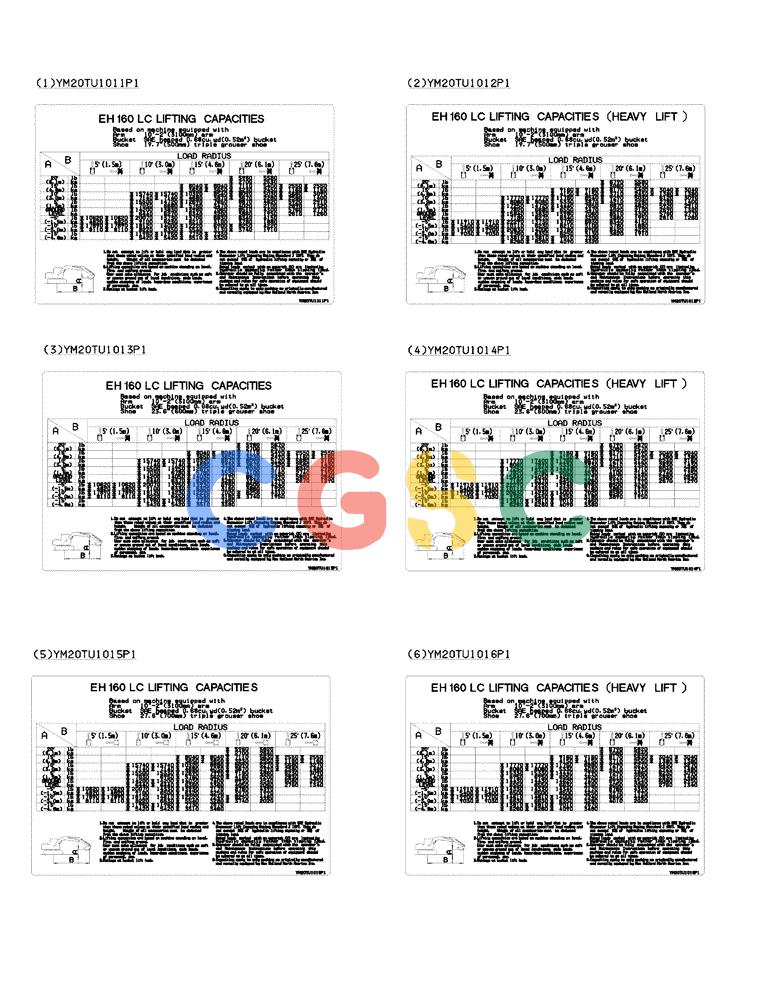 纽荷兰零件查询(EH160) - CRAWLER EXCAVATOR (9/03-) (09 -51[00]) - DECALS - CAB LIFTING CAPACITIES New Holland Constructuion
