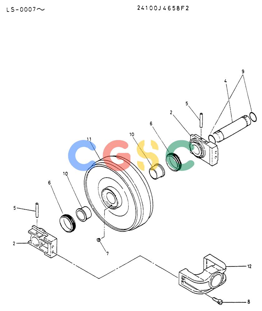 神钢零件查询(K916LC) - EXCAVATOR ASN YS0119 (1/87-12/03) (06-004) - IDLER ASSY Kobelco