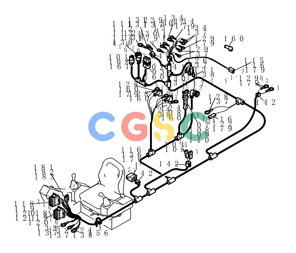 纽荷兰零件查询(EC215) - CRAWLER EXCAVATOR (11/99-) (32.253[002]) - CABLE HARNESS MOTOR (S/N 721501-UP) New Holland Constructuion