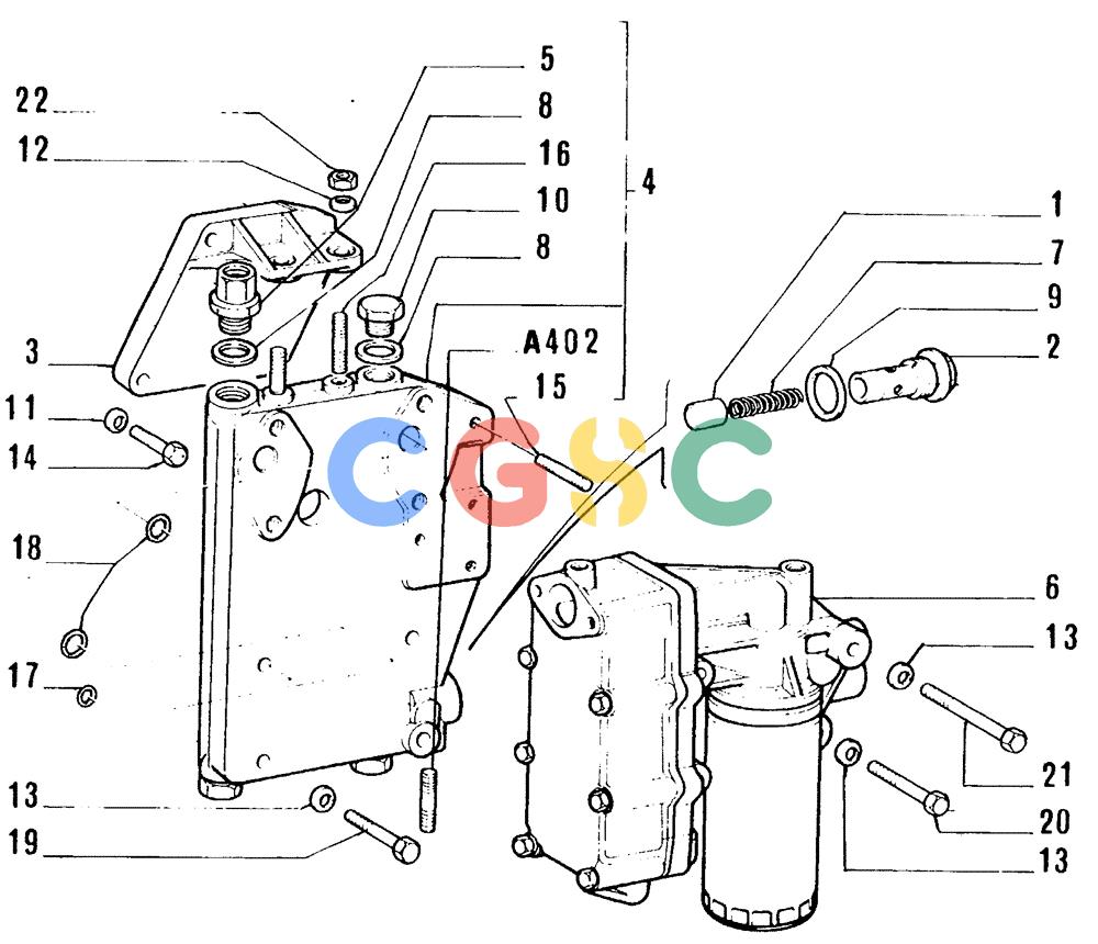 纽荷兰零件查询(FL14E) - CRAWLER LOADER (A3.01[002]) - ENGINE LUBRIFICATION New Holland Constructuion