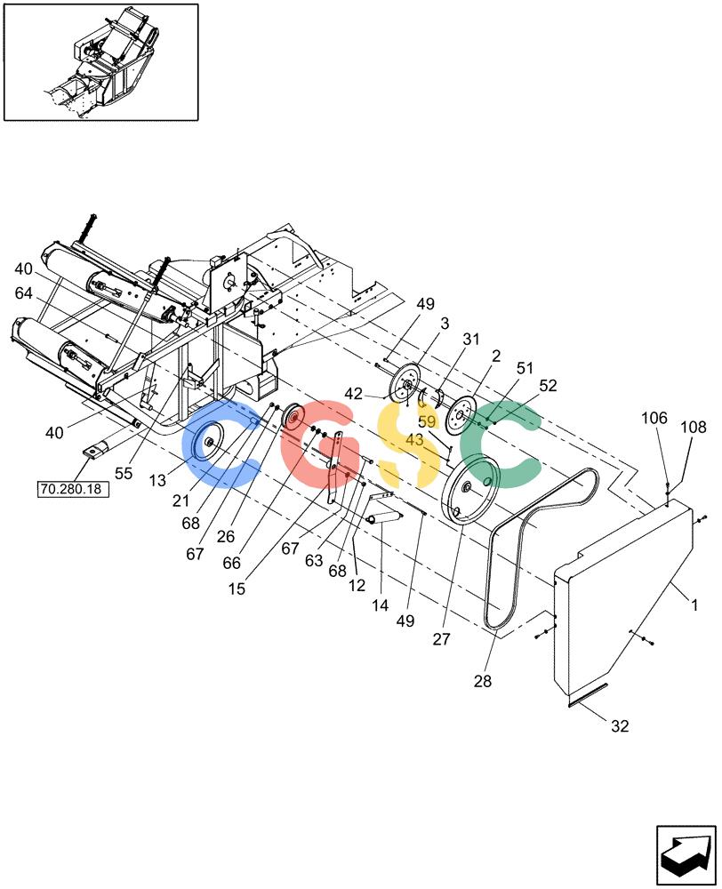 凯斯零件查询(BTX11) - CASE IH BALE THROWER (1/02-) (70.280.05) - DRIVES Case Agriculture