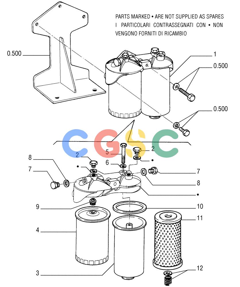 纽荷兰零件查询(FD255) - CRAWLER DOZER (N.A. VERSION) (7/95-) (0.200[01]) - FUEL FILTER New Holland Constructuion