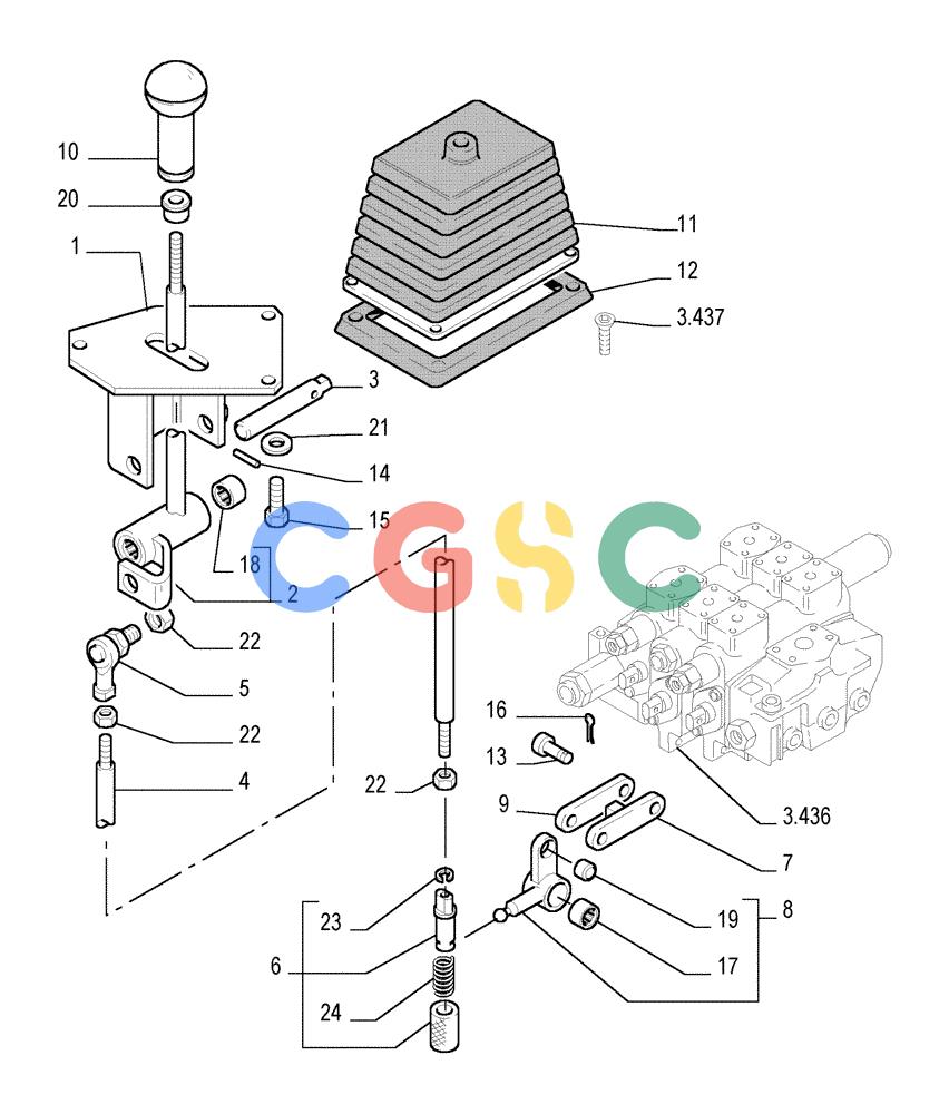 纽荷兰零件查询(FL145) - CRAWLER LOADER (N.A. VERSION) (11/98-) (9.438[01]) - ADDITIONAL HYDRAULIC FUNCTION - (REAR) New Holland Constructuion