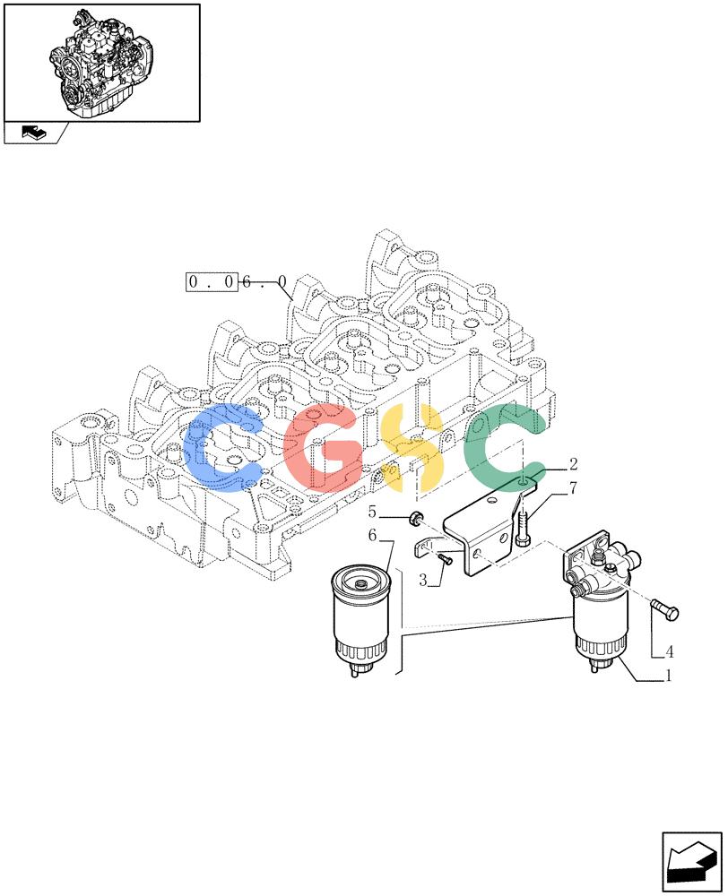 神钢零件查询(F4GE9484A J600) - ENGINE 504120790 - 87052264 (1/07-12/10) (0.20.0) - FUEL FILTER (2852097) Kobelco