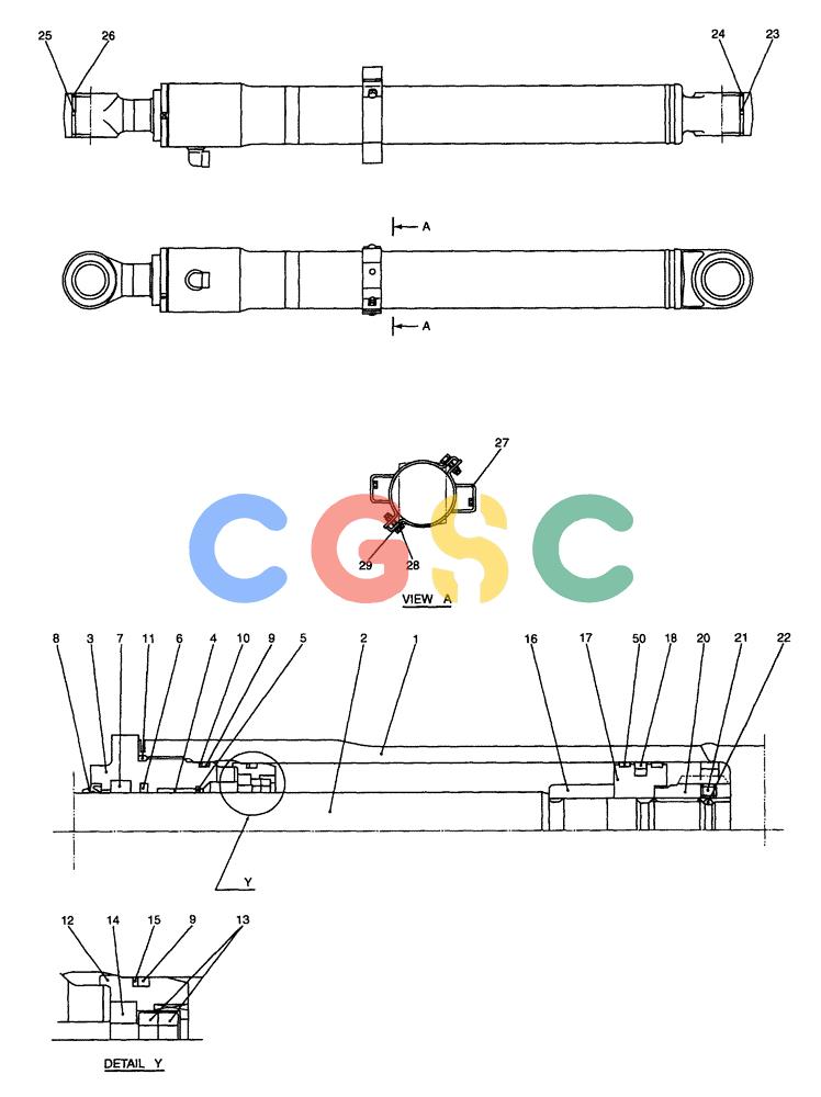 纽荷兰零件查询(E70) - MIDI CRAWLER EXCAVATOR (NA) (1/06-) (143) - CYLINDER ASSEMBLY, BOOM New Holland Constructuion