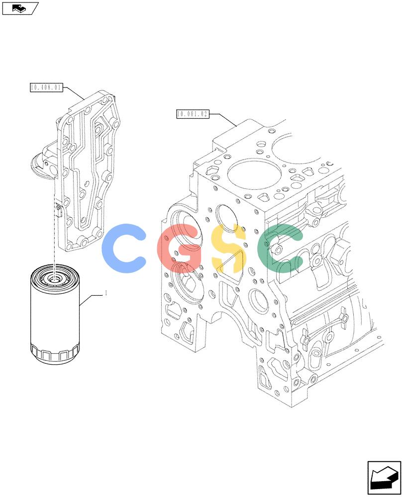 神钢零件查询(F4GE9684B J605) - ENGINE 5801385851 - 84369828 (1/13-) (10.206.02) - OIL FILTERS - ENGINE (504074042) Kobelco