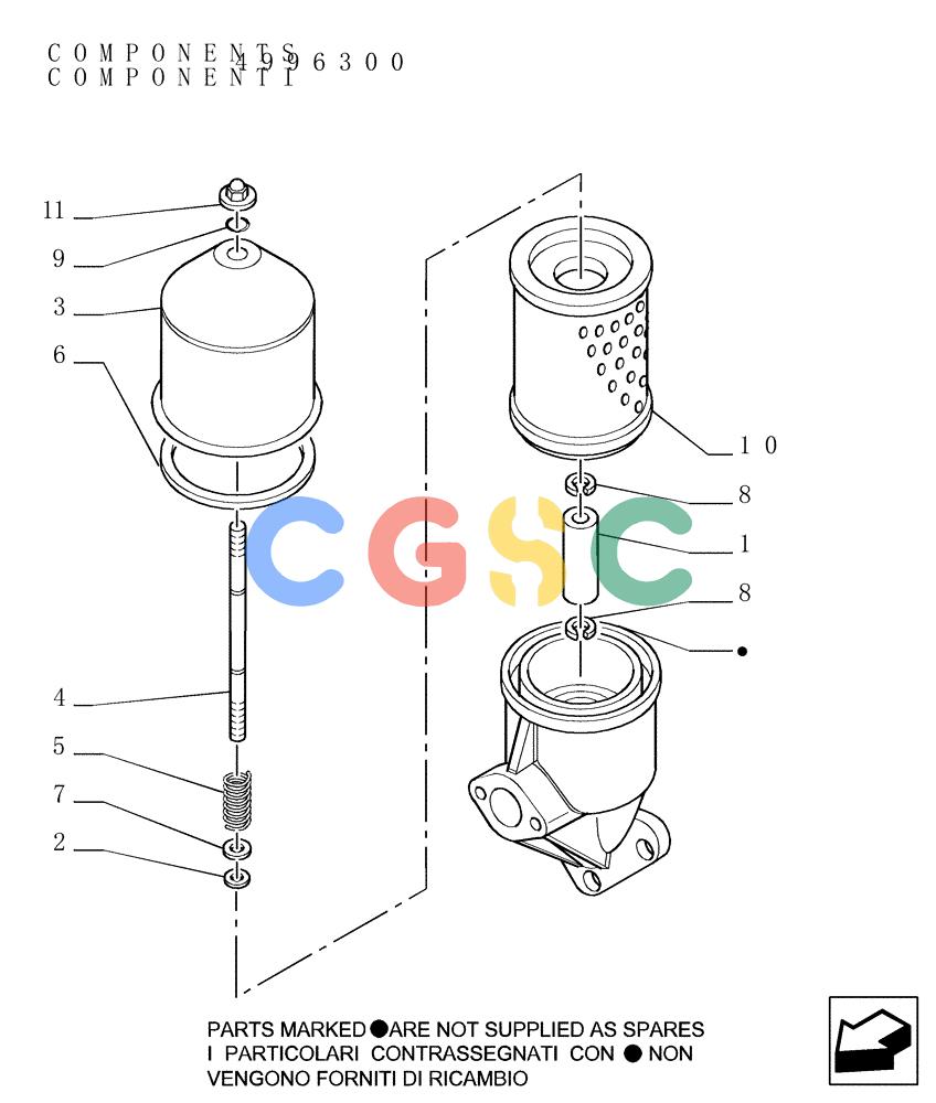 纽荷兰零件查询(DC150.B) - CRAWLER DOZER TIER 2 (3/03-) (2.319[04]) - BRAKE/STEERING DIFFERENTIAL CONNECTING PIPES New Holland Constructuion